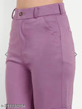 Solid cotton-lycra TINA COLLECTION cargo pants for girls and women, versatile party wear