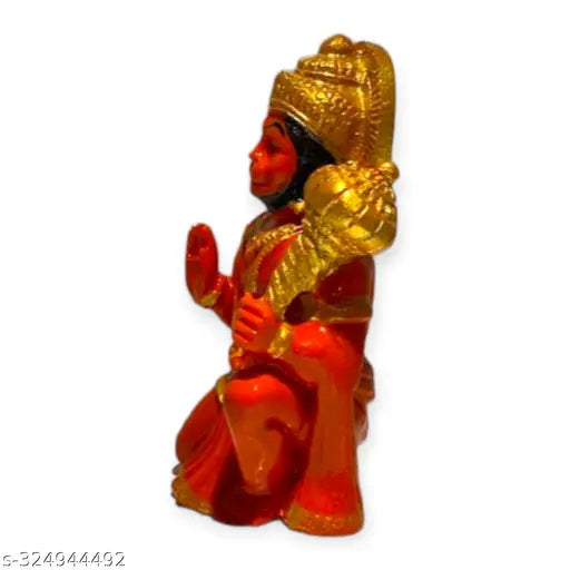 Resin Hanuman Ji Ki Murti in Blessing Posture, traditional Indian home decor statue for dashboard or temple, 10 cm high, 1.5 cm long and 1 cm wide