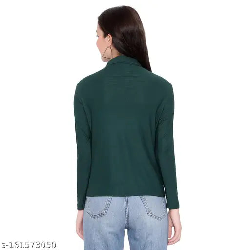 Women's/Girls DIAZ Full-Sleeve Polyester T-Shirt pack of 2, solid color, printed pattern, available in S, M, L, XL