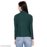 Women's/Girls DIAZ Full-Sleeve Polyester T-Shirt pack of 2, solid color, printed pattern, available in S, M, L, XL