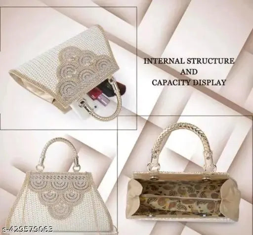 Stylish PU sling handbag, branded women's handbag with self-design pattern and single compartment, free size (9x2x7 inches), from India