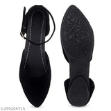Suede round-shaped sandals for casual party and office wear by 6ixfeet. Quality bellies offer trendy, stylish comfort for various outfits. Available in multiple colors and sizes. Made in India