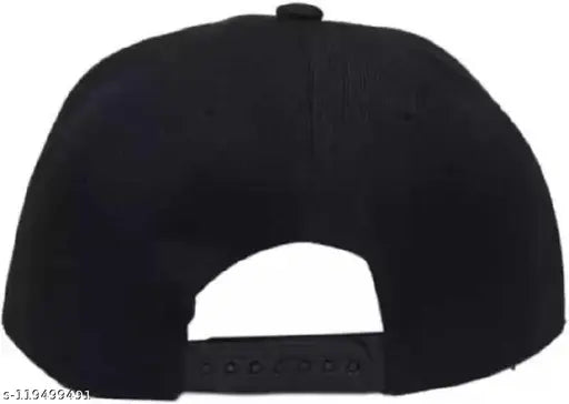 Cotton hip hop cap, solid pattern, unisex style, adjustable strap, Indian origin