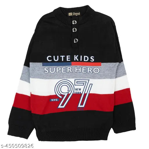 Woolen colorblocked sweaters for kids (2 pack), warm and stylish winter wear for 4-14 years old, premium quality from India