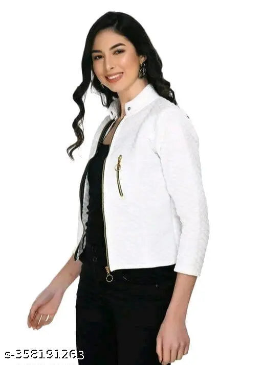 White wool jackets, long sleeves solid design, men's sizes S-XXL from India