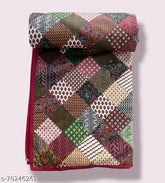 Cotton single bed Jaipuri net Dohar, optimal comfort, elegant design, free size, India origin