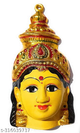 Oxide metal Varalakshmi Face-Amman Face or Pooja (5.5 x 3.5 inches), Indian god idol for home altar
