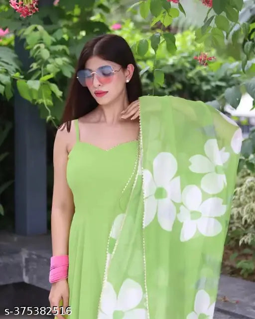 Georgette Pista Flower sleeveless top, vibrant print on women's fashion