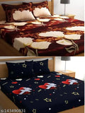 VHOCR polycotton double/king bedsheets set with 4 romantic pillow covers, ideal for heavy winter and anniversary occasions