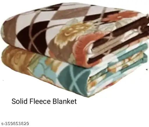 Fleece solid blanket, soft & cozy, free size (86x56), made in India