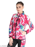 Solid pink polyester jacket, printed net pattern, long sleeves. Women's activewear from Chkokko. Durable, sweat-wicking, anti-microbial material for fitness activities." (123 characters)