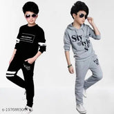 Kids cotton print hoodie & sweatshirt set pack of 2, stylish superhero clothing for kids in various sizes