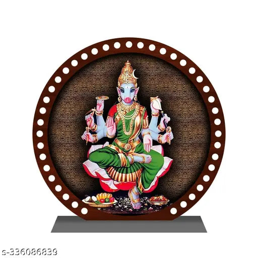 Multicolor acrylic Varahi Amman figurine for car or home decor, perfect gift item & office study table showpiece (7.5cm)