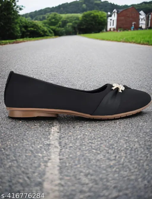 Maroon synthetic ballerinas for women - solid design in sizes IND-4, IND-5, IND-8