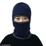 Zaysoo Unisex Snow Proof Fur Acro Wool Beanie Cap - Breathable knit, thick fleece-lined, foldable for men & women's winter protection. Soft fur lining, comfortable acrylic knit construction. Ideal motorcycle balaclava, multi-purpose cap. Made in India