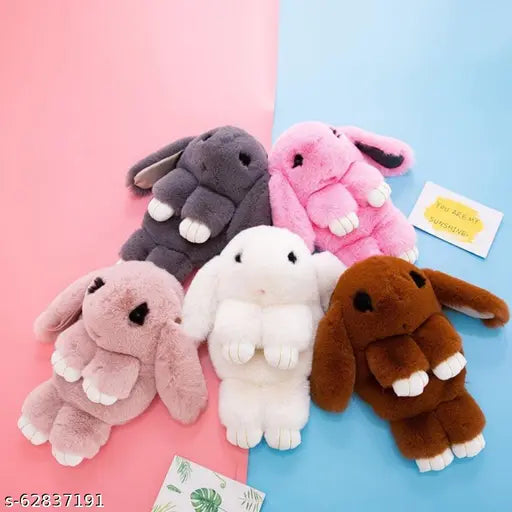 Fluffy fabric rabbit sling bag, random color. Realistic details, ideal for casual or party wear. Internal pockets for essentials