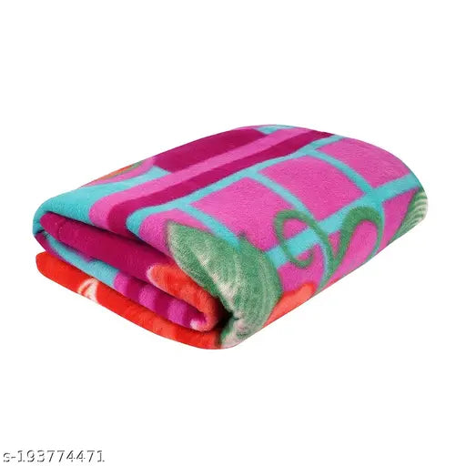 SF Sakumbhari FAB Winter Feelece checkered bedsheets set of 2, soft fleece for cozy winter nights, free size (90x60in), made in India