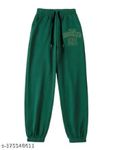 Green cotton blend abstract jogger pants, printed net pattern, versatile style for activewear, premium quality and comfort
