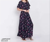 Floral printed crepe Anarkali kurtis for women, breathable & comfortable, perfect for casual occasions