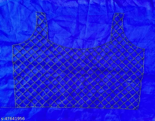 Navy Blue embroidered unstitched Indo Western Lehenga Choli set with lace dupatta, for women's party wear & wedding wear