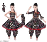 Embellished cotton blend partywear dhoti kurta for girls (ages 2-9), Indian design