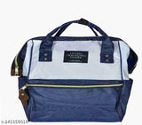 Blue & Red kidsify Mini Diaper Bag Backpack, stylish, travel-friendly polyester net bag for baby essentials. Multi-function pocket with insulated bottle holder and diaper storage pockets