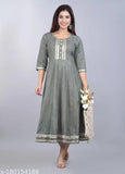 Rayon printed kurti, three-quarter sleeves, vibrant pattern on Indian fashion apparel