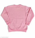 Kids Girls winter fleece sweatshirt vol63, printed pattern, long sleeves, cotton fabric, 9-10 years size on model