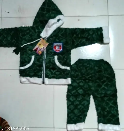 Wool winter dress set for babies, 0-6M. Soft baby wool pajamas in pack of 1 from hutshop, India
