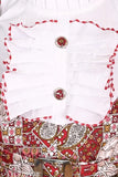 Cotton blend, printed net knee-length frock by RWESTERN for kids parties and casualwear