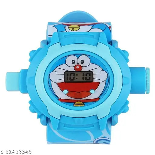 Doraemon 24 Images Projector Digital Toy Watch, digital net projector for kids, free size toy watch from China on shelf