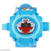 Doraemon 24 Images Projector Digital Toy Watch, digital net projector for kids, free size toy watch from China on shelf