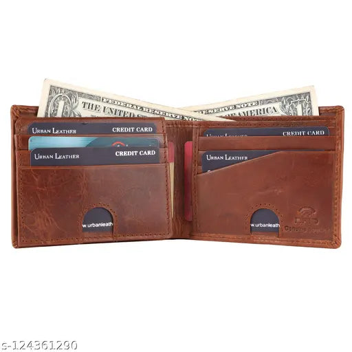 Urban leather men's wallet, premium quality genuine leather, 5 compartments, RFID blocking security, durable and handcrafted