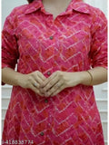 Rayon Alisha Pretty Women's Kurta Set with Palazzos, printed net design, three-quarter sleeves