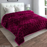 GKM Floral Double Mink Polyester Blanket for Heavy Winter, 90x86 inches, microfiber mink-style bedding accessory