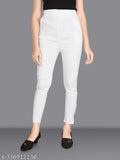 Cotton Lycra women's trousers combo, solid net, big sizes available in various waist and hip measurements
