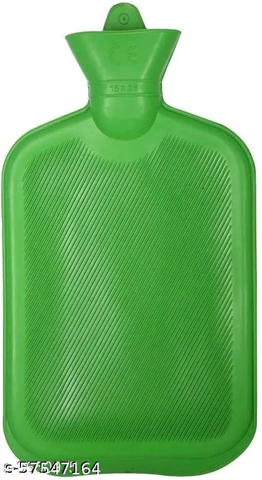 Red non-electric hot water bottle/heat pad (100-200ml) for pain relief - ideal for long-lasting heat therapy treatment on muscles, joints, stomach, & back. Made in India