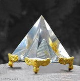 Crystal Products Vastu pyramid, 5cm x 5cm x 5cm, promotes positive energy & good luck, Indian-made Feng Shui crystal prism for home/office use