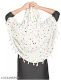 Fancy printed cotton scarves for women & girls, protective dual-layer, adjustable, Indian origin