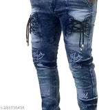 Cotton blend solid color jeans for active everyday life, made in India with comfortable pockets and stretch fabric