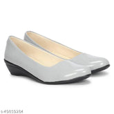 Patent leather women's bellies ballerinas, solid dhairya collection, slip-on heels. (IND-4, IND-5, IND-6, IND-7, IND-8) Indian handcrafted dance shoes on stage or studio floor