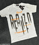 Trending printed half sleeves cotton-lycra men's t-shirt with chic designs, India origin