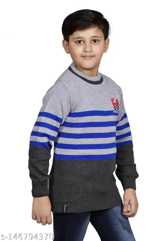 Striped wool boys' sweater, warm and cozy Dimsy Collection for winter