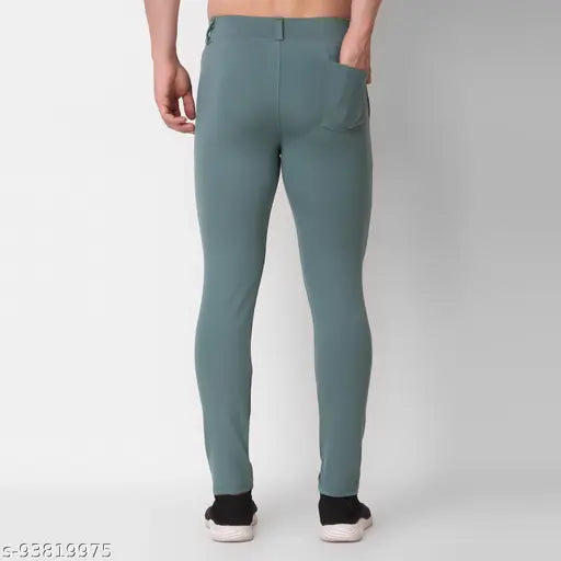 Solid Lycra pajama pack of 2, calf-length stretchable men's sleepwear with pockets. Two pairs of durable Lycra pajamas for comfortable gym wear or running, made in India