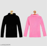 Woolen high neck innerwear sweater pullovers (pack of 3) - soft, long sleeves winter wear for kids