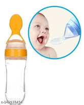 Silicone toddler feeding bottle (Orange, 90ml) - safe, kid-friendly, baby training feeder for 1-2 year olds