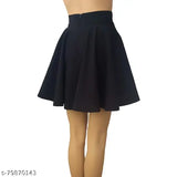 Polycotton bhutaiya mini skirt for women, solid net pattern, available in sizes 26-34 (waist 26in-34in, length 16in)