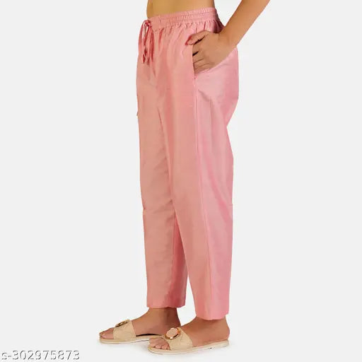 Solid poly blend women's kurti pant, XL (32in/38in/45in), Indian ethnic trouser