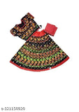 Embroidered cotton lehenga choli for kids, vibrant colors, perfect for occasions