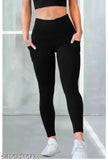 Stretchable Lycra sports jeggings for women in striped pattern, perfect for yoga or gym. Size 2834 inch, made in India
